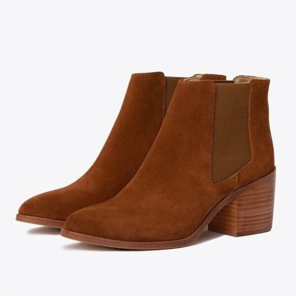 Nisolo Chestnut Suede Chelsea Ankle Boots - Picture 2 of 9